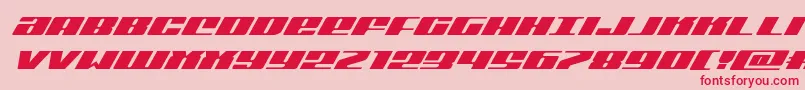 Michiganexpandsuperital Font – Red Fonts on Pink Background