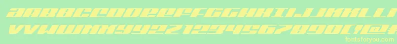 Michiganexpandsuperital Font – Yellow Fonts on Green Background