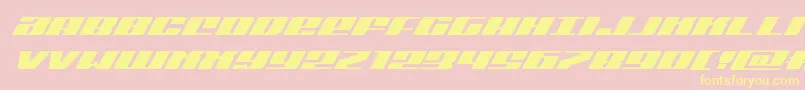 Michiganexpandsuperital Font – Yellow Fonts on Pink Background