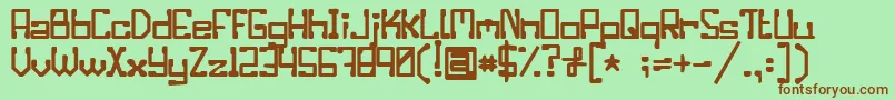 Eniloracgty Font – Brown Fonts on Green Background