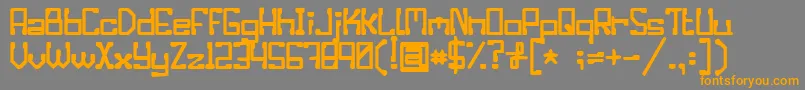 Eniloracgty Font – Orange Fonts on Gray Background
