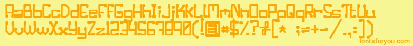Eniloracgty Font – Orange Fonts on Yellow Background