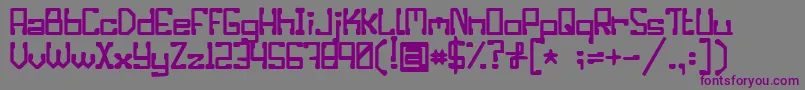 Więcej informacji o czcionce Eniloracgty Czcionka Eniloracgty – fioletowe czcionki na szarym tle