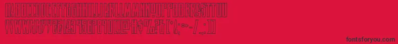 Timberwolfshad2 Font – Black Fonts on Red Background