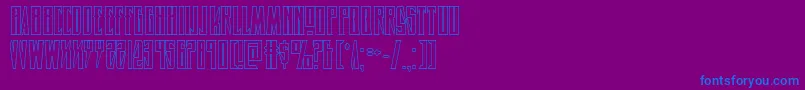 Timberwolfshad2 Font – Blue Fonts on Purple Background