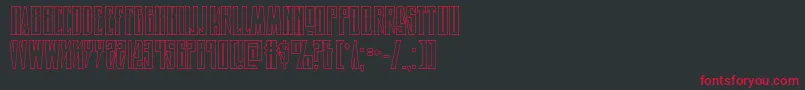 Timberwolfshad2 Font – Red Fonts on Black Background