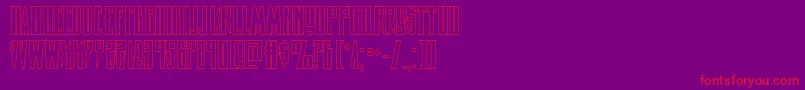 Timberwolfshad2-Schriftart – Rote Schriften auf violettem Hintergrund