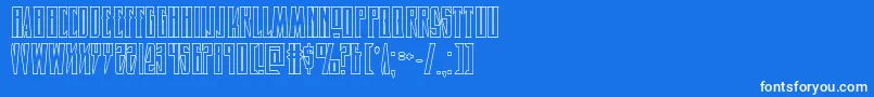 Timberwolfshad2-Schriftart – Weiße Schriften auf blauem Hintergrund