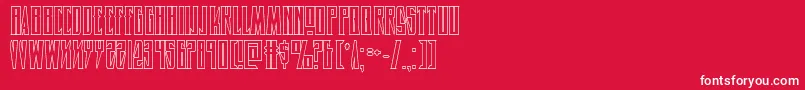 Timberwolfshad2 Font – White Fonts on Red Background