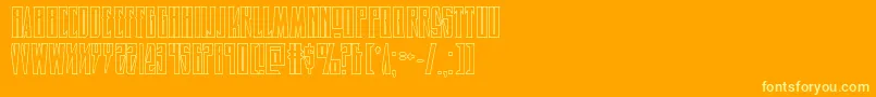 フォントTimberwolfshad2 – オレンジの背景に黄色の文字