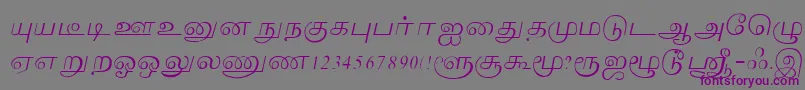 Lakshmi Font – Purple Fonts on Gray Background