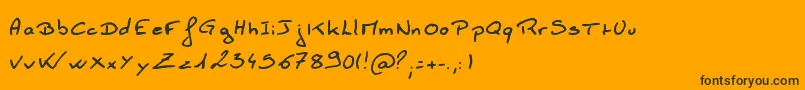 Boluge Font – Black Fonts on Orange Background