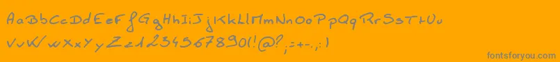 フォントBoluge – オレンジの背景に灰色の文字