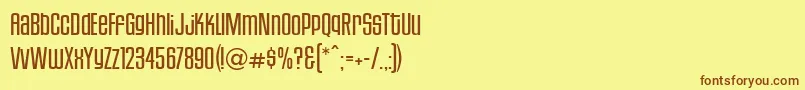 HousegothicLightthree Font – Brown Fonts on Yellow Background