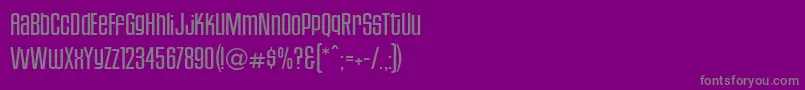 HousegothicLightthree Font – Gray Fonts on Purple Background