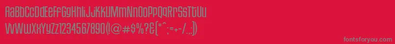 HousegothicLightthree Font – Gray Fonts on Red Background