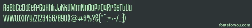 HousegothicLightthree Font – Green Fonts on Black Background