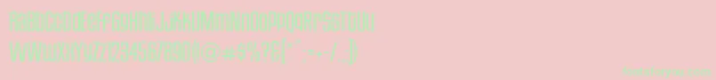 HousegothicLightthree Font – Green Fonts on Pink Background