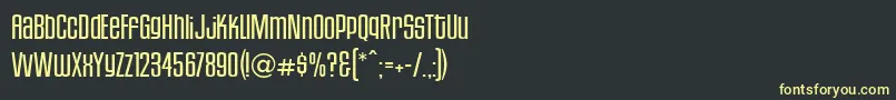 HousegothicLightthree Font – Yellow Fonts on Black Background