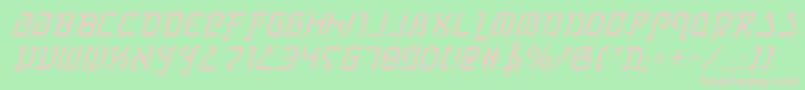 GrimlordItalic Font – Pink Fonts on Green Background