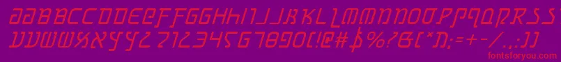 GrimlordItalic Font – Red Fonts on Purple Background