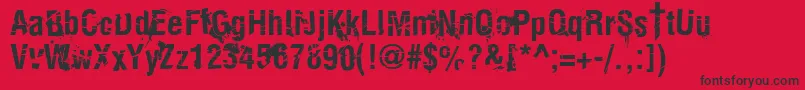 Шрифт KeetanoKatanaKillbill – чёрные шрифты на красном фоне