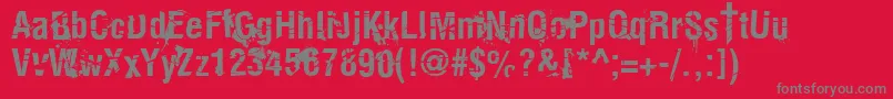 KeetanoKatanaKillbill Font – Gray Fonts on Red Background