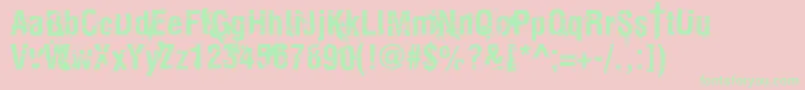 KeetanoKatanaKillbill Font – Green Fonts on Pink Background