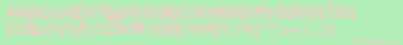 KeetanoKatanaKillbill Font – Pink Fonts on Green Background