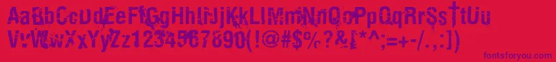 KeetanoKatanaKillbill Font – Purple Fonts on Red Background