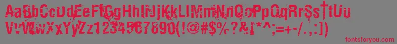 KeetanoKatanaKillbill Font – Red Fonts on Gray Background