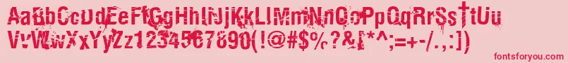 KeetanoKatanaKillbill Font – Red Fonts on Pink Background