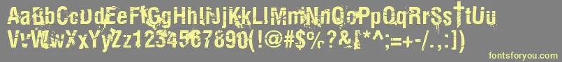 KeetanoKatanaKillbill Font – Yellow Fonts on Gray Background