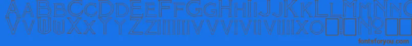 Шрифт MosaicOutline – коричневые шрифты на синем фоне