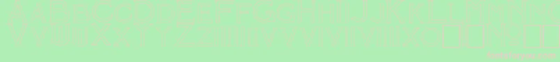 Шрифт MosaicOutline – розовые шрифты на зелёном фоне