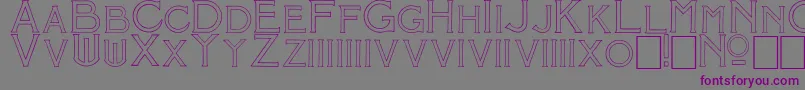 MosaicOutline Font – Purple Fonts on Gray Background