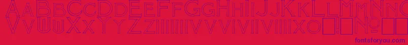 MosaicOutline Font – Purple Fonts on Red Background