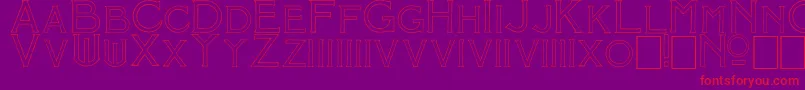 MosaicOutline Font – Red Fonts on Purple Background