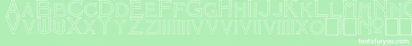 MosaicOutline Font – White Fonts on Green Background