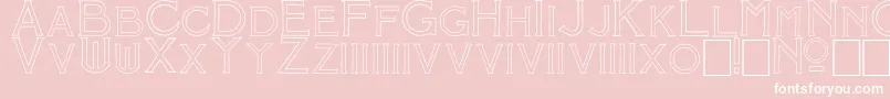 MosaicOutline Font – White Fonts on Pink Background