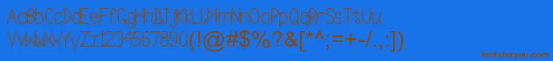 Tetraclericton Font – Brown Fonts on Blue Background