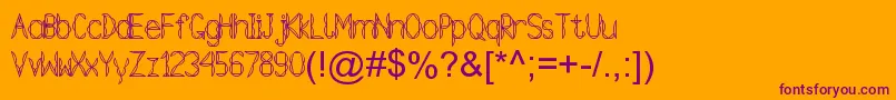 Tetraclericton Font – Purple Fonts on Orange Background