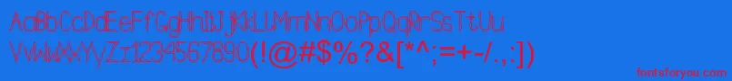 Tetraclericton Font – Red Fonts on Blue Background