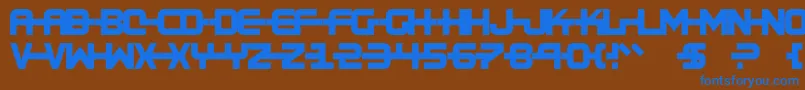 Kinexx Font – Blue Fonts on Brown Background