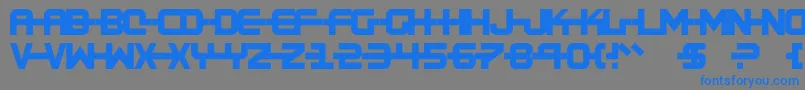 Kinexx Font – Blue Fonts on Gray Background