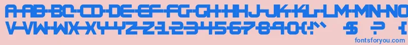 Kinexx Font – Blue Fonts on Pink Background