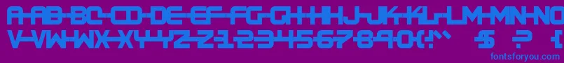 Kinexx Font – Blue Fonts on Purple Background