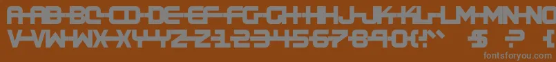 Kinexx Font – Gray Fonts on Brown Background