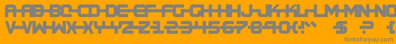 Kinexx Font – Gray Fonts on Orange Background