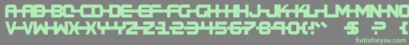 Kinexx Font – Green Fonts on Gray Background